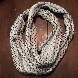 Polka dot infinity scarf
